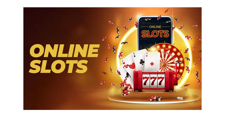 a casino banner with cards and chips flying around